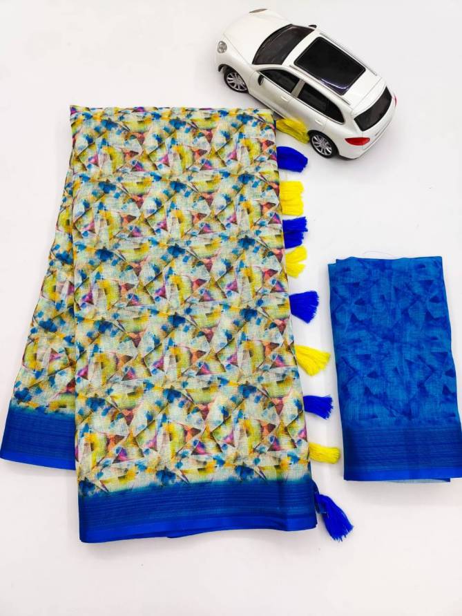 MG 200 Linen Digital Printed Daily Wear Sarees Wholesale Price In Surat